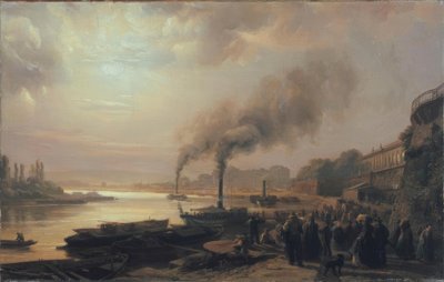 The Brühl Terrace in Dresden by Christian Friedrich Gille